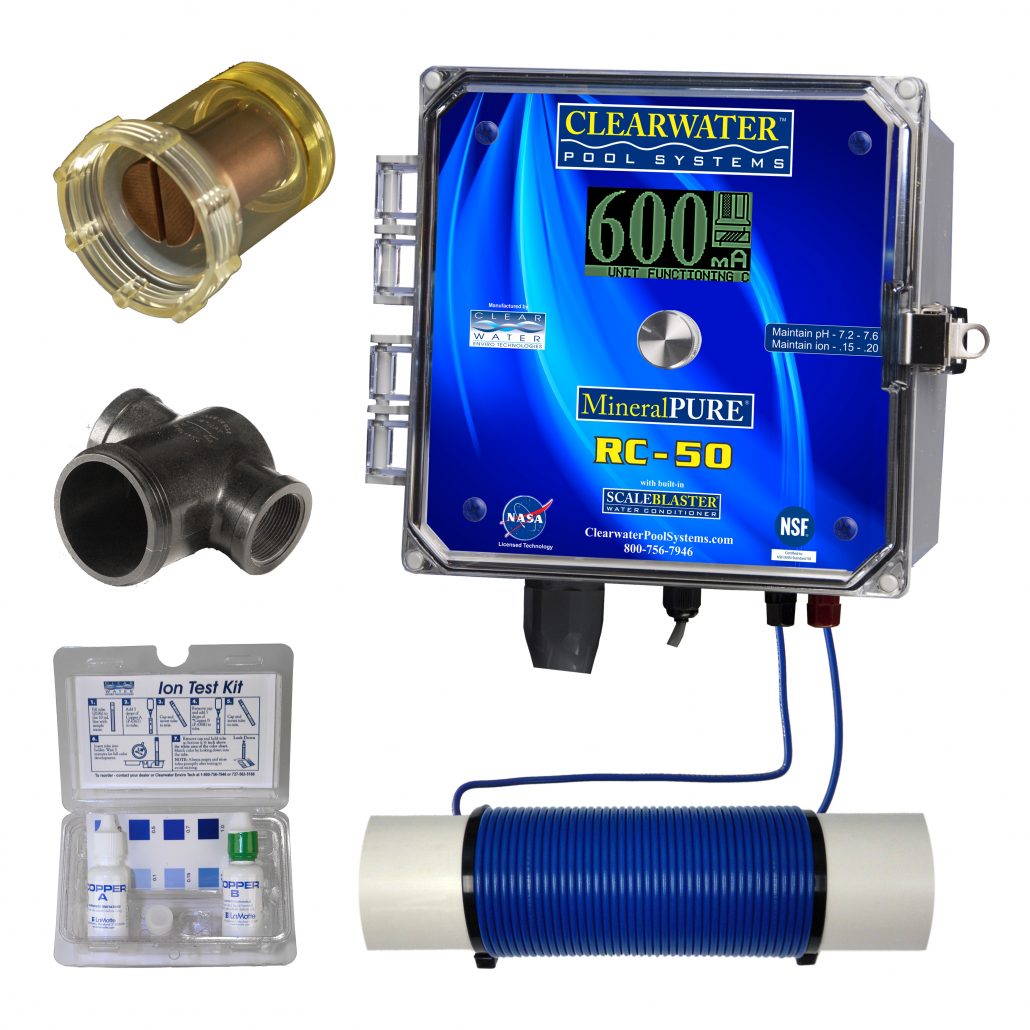 RC-50 Platinum Deluxe: Copper-based pool ionization system - Clearwater Pool Systems - Switzerland
